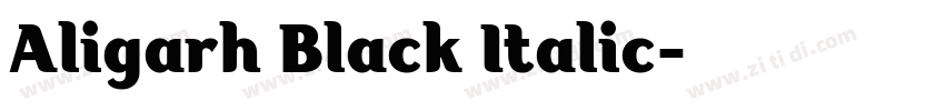 Aligarh Black Italic字体转换